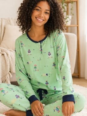 TBBC The Beaufort Bonnet Company Pima Cotton Pajama Set Croquet